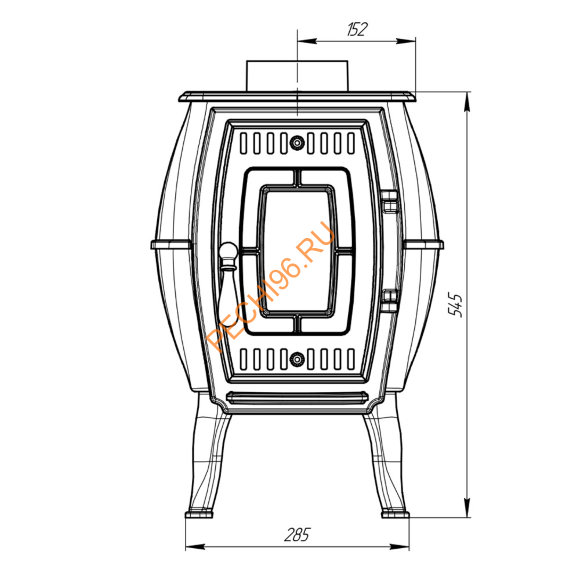 Печь-камин отопительно-варочная Бахтинка