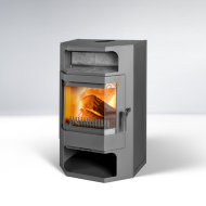 Стальная печь-камин Thorma FRANKFURT серая