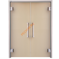 Двери стеклянные двустворчатые Grandis GS 13х20-M-Н-Br Двери стеклянные двустворчатые Grandis GS 13х20-M-Н-Br