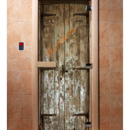 Дверь стеклянная DoorWood с фотопечатью «Шебби-шик»