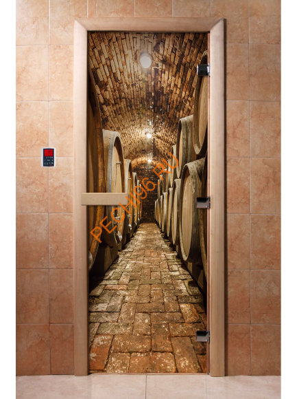 Дверь стеклянная DoorWood с фотопечатью «Винный погребок» Дверь стеклянная DoorWood с фотопечатью «Винный погребок»