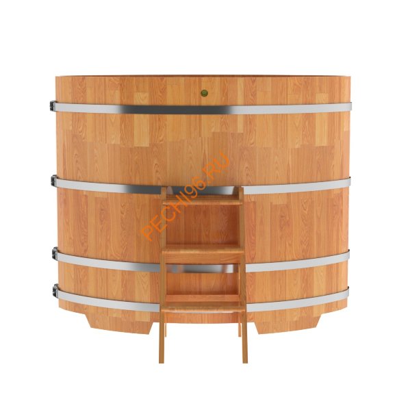 Купель для бани BentWood овальная из сращённой лиственницы, 1,02х1,68 м