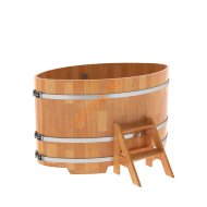 Купель для бани BentWood овальная из сращённой лиственницы, 1,02х1,68 м Купель для бани BentWood овальная из сращённой лиственницы, 1,02х1,68 м