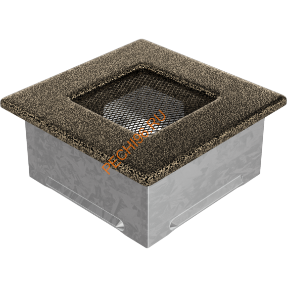 Вентиляционная решетка Kratki 11CZ 110х110 мм черная/золото Вентиляционная решетка Kratki 11CZ 110х110 мм черная/золото