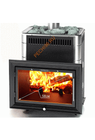 Печь банная ТМФ Витрувия II Inox ТО антрацит НВ