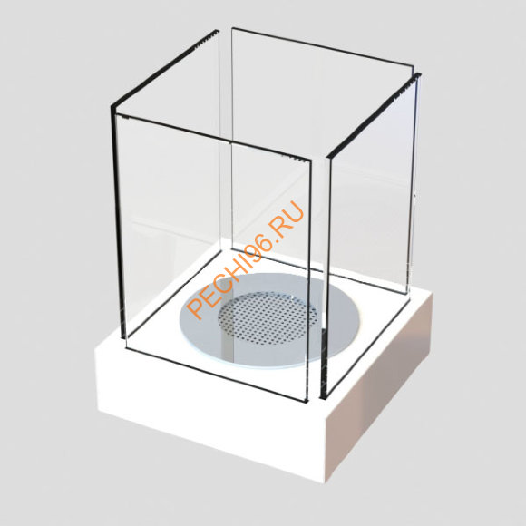 Биокамин Rosso White, прозрачное стекло Биокамин Rosso White, прозрачное стекло