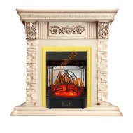 Электрокамин Royal Flame Luxemburg слоновая кость с очагом Majestic FX M Электрокамин Royal Flame Luxemburg слоновая кость с очагом Majestic FX M