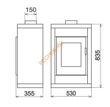 Стальная печь-камин Thorma GENT черная