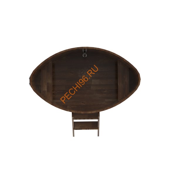 Купель для бани BentWood овальная из сращённой морёной лиственницы, 1,02х1,68 м