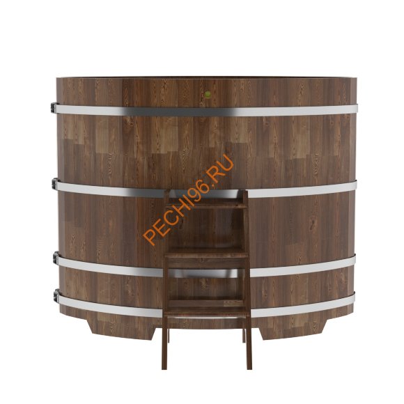 Купель для бани BentWood овальная из сращённой морёной лиственницы, 1,02х1,68 м