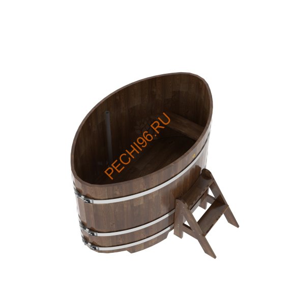 Купель для бани BentWood овальная из сращённой морёной лиственницы, 1,02х1,68 м