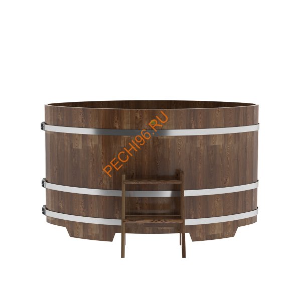 Купель для бани BentWood овальная из сращённой морёной лиственницы, 1,02х1,68 м