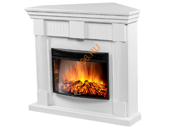 Электрокамин Electrolux Sphere Plus EFP/P-2720RLS с порталом Firelight Colonna 25U угловой, белый