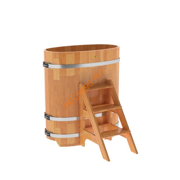 Купель для бани BentWood овальная из сращённой лиственницы, 0,59х1,06 м Купель для бани BentWood овальная из сращённой лиственницы, 0,59х1,06 м