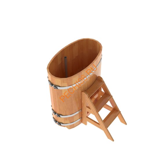 Купель для бани BentWood овальная из сращённой лиственницы, 0,59х1,06 м Купель для бани BentWood овальная из сращённой лиственницы, 0,59х1,06 м
