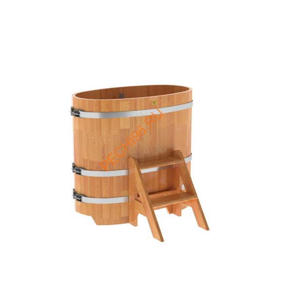 Купель для бани BentWood овальная из сращённой лиственницы, 0,59х1,06 м Купель для бани BentWood овальная из сращённой лиственницы, 0,59х1,06 м