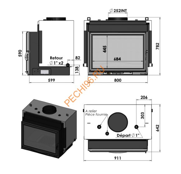Каминная топка CHAZELLES CH860C