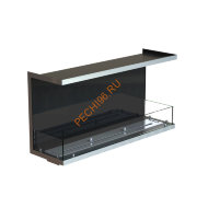 Биокамин фронтальный 1100х500х300 мм, стемалит, стекло, рамка нержавейка Биокамин фронтальный 1100х500х300 мм, стемалит, стекло, рамка нержавейка