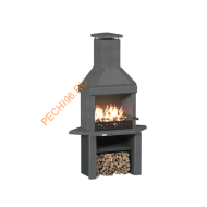 Печь-барбекю угловая Принц Графит