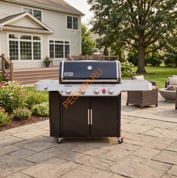 Газовый гриль WEBER Genesis E-435 LP BLK ASIA, черный