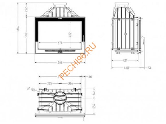 Каминная топка Hergom H03/80 S