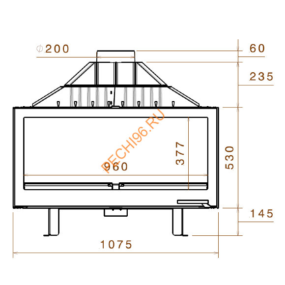 Каминная топка Liseo Castiron LCI 11 GDF Каминная топка Liseo Castiron LCI 11 GDF