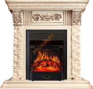 Электрокамин Royal Flame Luxemburg слоновая кость с очагом Majestic FX Электрокамин Royal Flame Luxemburg слоновая кость с очагом Majestic FX