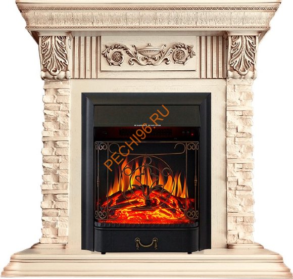 Электрокамин Royal Flame Luxemburg слоновая кость с очагом Majestic FX