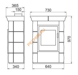 Стальная печь-камин Thorma BORGHOLM KERAMIK каштановая Стальная печь-камин Thorma BORGHOLM KERAMIK каштановая