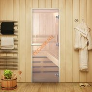 Дверь стеклянная Арта Элит Прозрачная, осина Дверь стеклянная Арта Элит Прозрачная, осина