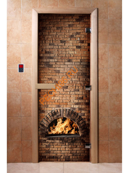 Дверь стеклянная DoorWood с фотопечатью «Старинный очаг» Дверь стеклянная DoorWood с фотопечатью «Старинный очаг»