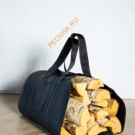 Дровница-сумка Fire&Wood Vienna, экокожа черная