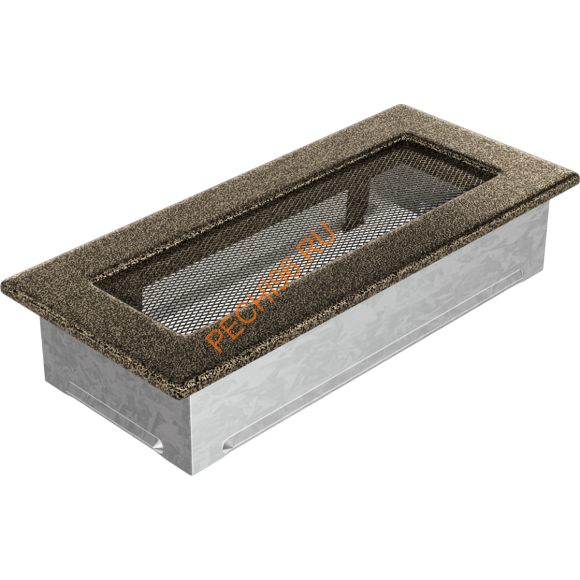 Вентиляционная решетка Kratki 24CZ 110х240 мм черная/золото Вентиляционная решетка Kratki 24CZ 110х240 мм черная/золото