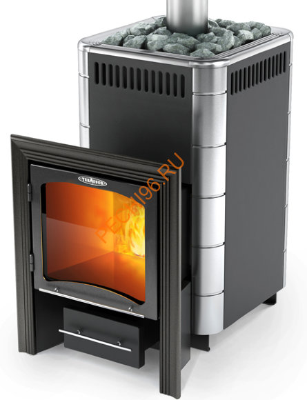 Печь банная ТМФ Карасук Carbon Витра антрацит НВ