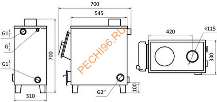 Котел отопительный твердотопливный Добрыня 10 (6 кВт) Котел отопительный твердотопливный Добрыня 10 (6 кВт)