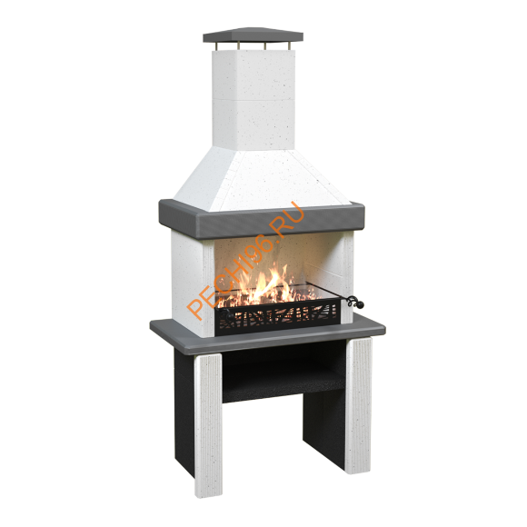 Печь-барбекю Принц белый