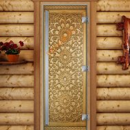 Дверь стеклянная DoorWood «Престиж», 800х2000мм, с фотопечатью «Ажур» Дверь стеклянная DoorWood «Престиж», 800х2000мм, с фотопечатью «Ажур»
