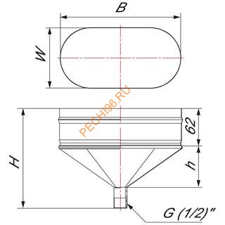 Конденсатосборник ВУЛКАН VOR овал 100х200 мм