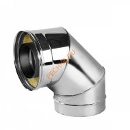 Сэндвич-отвод ВУЛКАН V50R, 90 гр, нержавейка AISI 321/304, d 120/220 мм