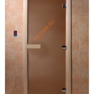Дверь стеклянная DoorWood Теплая ночь бронза матовая, 2000х800 мм