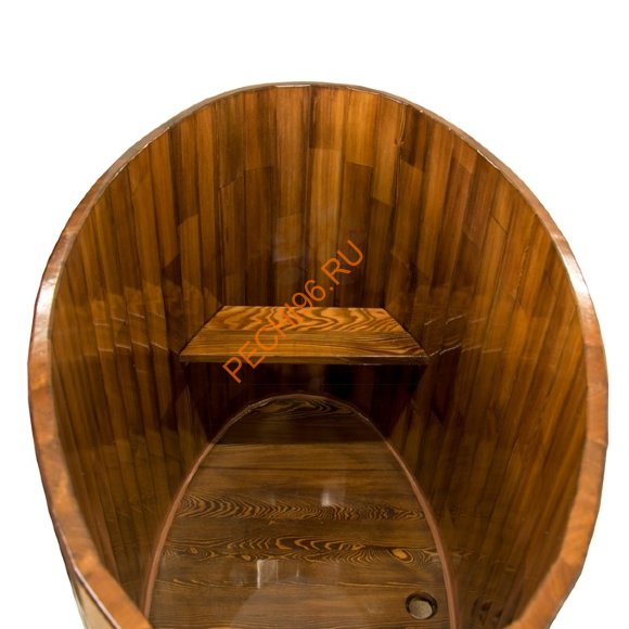 Купель для бани BentWood овальная из сращённой морёной лиственницы, 1,08х1,75 м