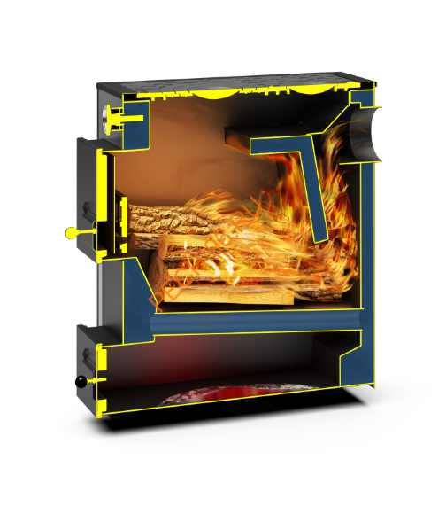 Твердотопливный котел отопительный Теплодар Куппер ПРАКТИК-10 В (10 кВт)
