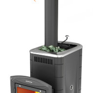 Печь банная ТМФ Скоропарка 2017 Inox Витра Б антрацит