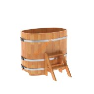 Купель для бани BentWood овальная из сращённой лиственницы, 0,76х1,16 м Купель для бани BentWood овальная из сращённой лиственницы, 0,76х1,16 м