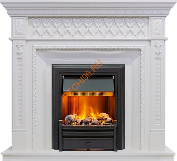 Электрокамин Dimplex Alexandria с очагом Brookline Black белый дуб