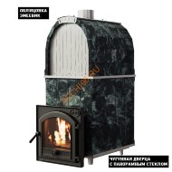 Печь банная Калита Арочная Pro Панорама чугунная, змеевик Печь банная Калита Арочная Pro Панорама чугунная, змеевик