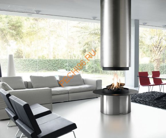 Камин Traforart DIAMANTE CENTRAL без стекла, черный