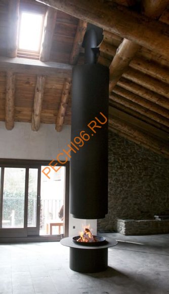 Камин Traforart DIAMANTE CENTRAL без стекла, черный