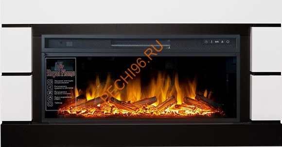 Электрокамин Royal Flame Modern белый с черным с очагом Vision 42 LOG LED