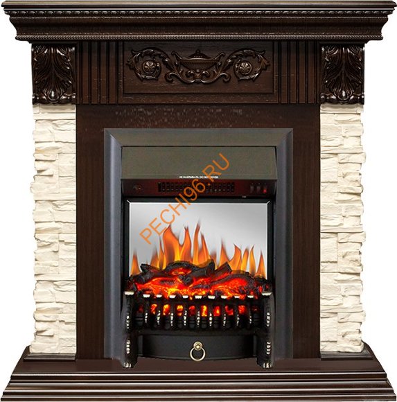Электрокамин Royal Flame Luxemburg темный дуб с очагом Fobos FX M Электрокамин Royal Flame Luxemburg темный дуб с очагом Fobos FX M